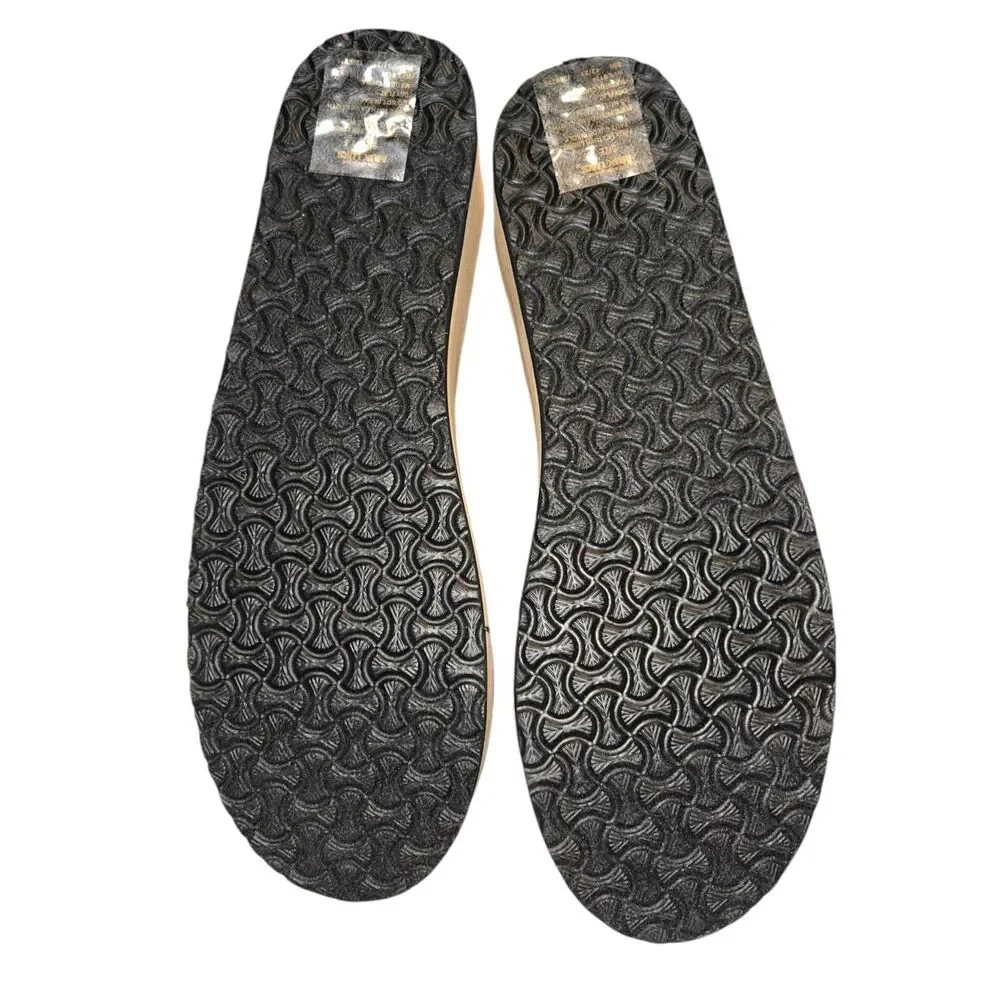 Muk Luks Black Crochet Open Toe Wedge Sandals Size 8.5